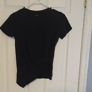 Nine West Black Fitted Short Sleeve T-Shirt